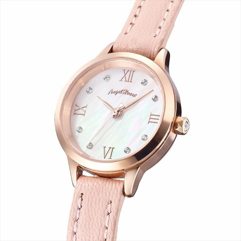 ANGELHEART Twinkle Time Белый перламутровый нержавеющая сталь солнечные 25 мм часы TTN25P-PK (Розовое золото) Женский