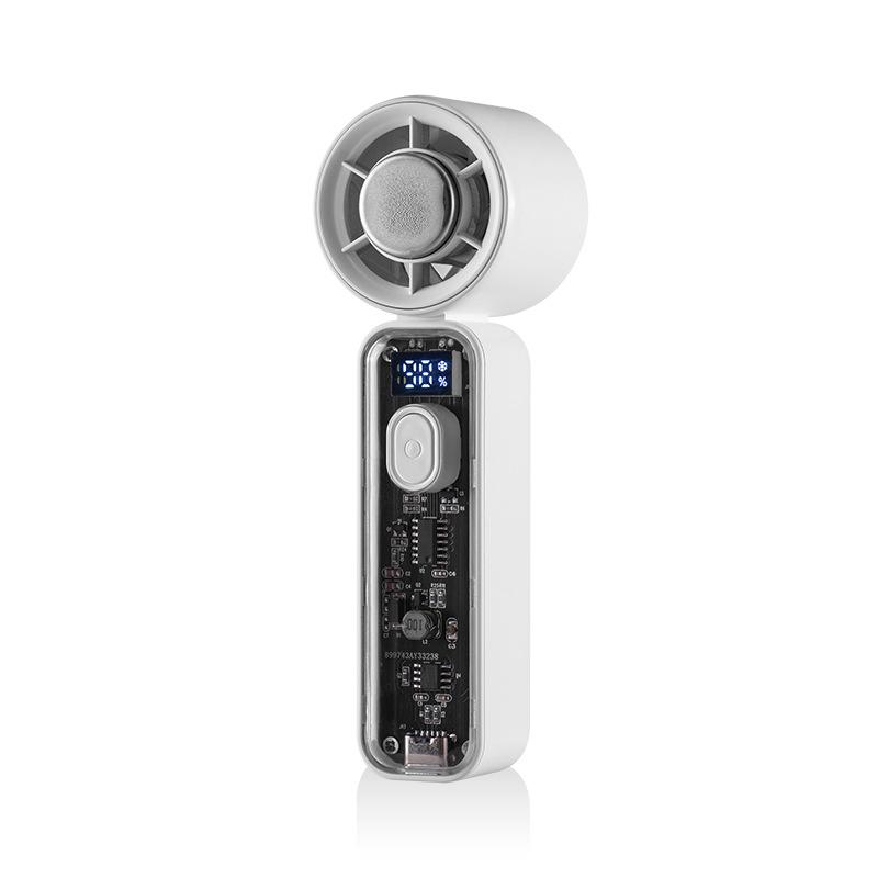 2026 Handheld Mini Cooling Fan: 100-Speed High-Power Portable Turbine for Outdoor Use.
