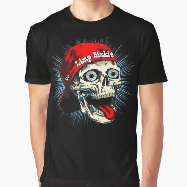 Хиты продаж Футболка Limp Bizkit с принтом музыкальной группы Летняя футболка класса люкс из чистого хлопка Мужская и женская футболка с короткими рукавами