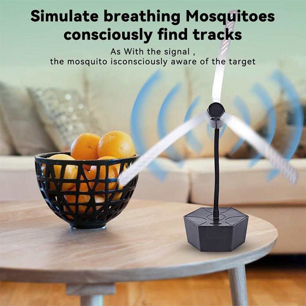 Вентилятор-отпугиватель от комаров и насекомых с голографическими лопастями, вентилятор от мух для столов, перезаряжаемый через USB, вентиляторы от мух для еды, отпугивание мух