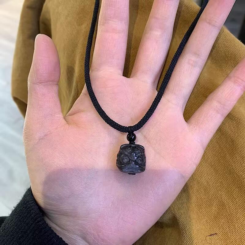 Модное плетеное нефритовое ожерелье с пряжкой безопасности для студентов и пар