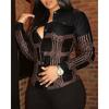 Women’s Spring Loose-Fit V-Neck Button-Up PU Leather Shirt