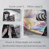 1PC Wednesday pattern Bedding Quilt Set Quilt Cover Pillowcase Home Decoration Birthday Gift (1 * duvet cover + 2 * pillowcase, without core)