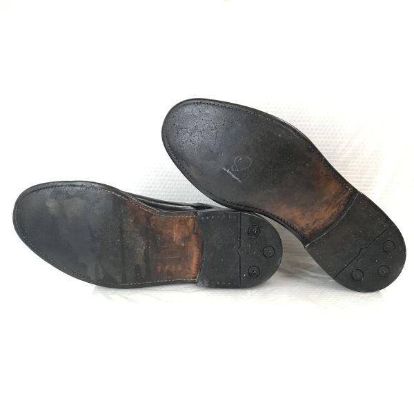 LOTTUSSE SELECTION/Goodyear Welt Leather Straight Tip Shoes/8/26.5-27.0/Black/Vintage Business(USED)
