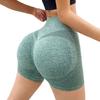 Yoga Shorts Slim Fit High Elasticity Tummy Control Seamless Quick Dry Solid Color Anti-exposure Butt Lifted Soft High Waist Jogging Running