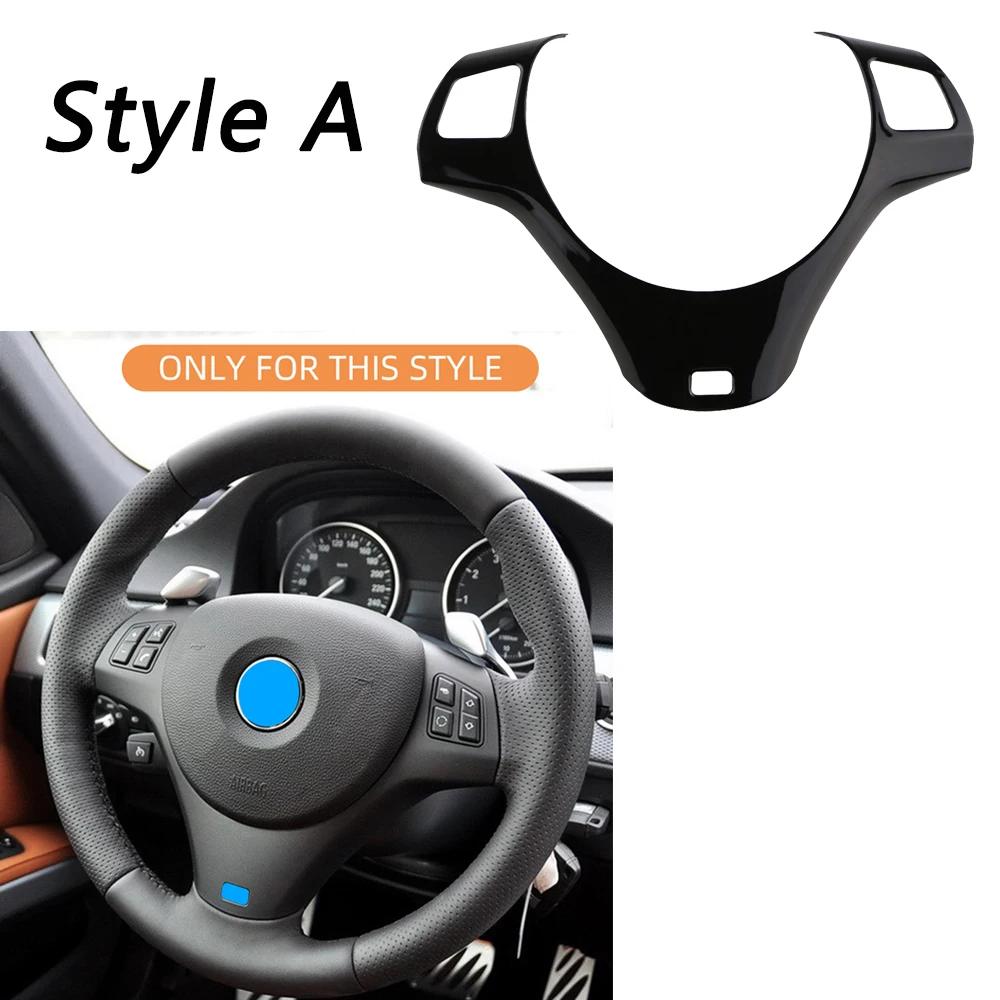 For BMW E90 E92 E93 E87 1 3 Series 2005 - 2012 Steering Wheel Panel Sticker Cover Decoration Trim Interior Accessories