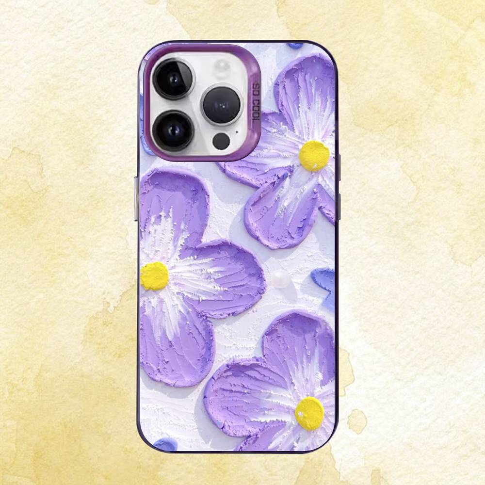 Масляная живопись цветы Чехол для телефона Для iPhone 17 16e 16 15 14 13 12 11 Pro Max X XR XS MAX Задняя крышка