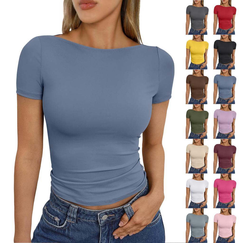 Женская мода повседневная узкая рубашка с коротким рукавом верхняя одежда топы