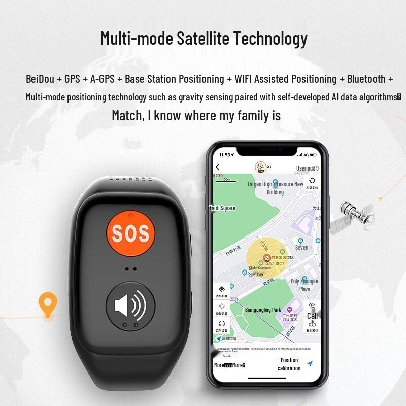 Ai Qian Gua Старшие Умные Часы для Здоровья и GPS-Трекинга (Китайская версия)