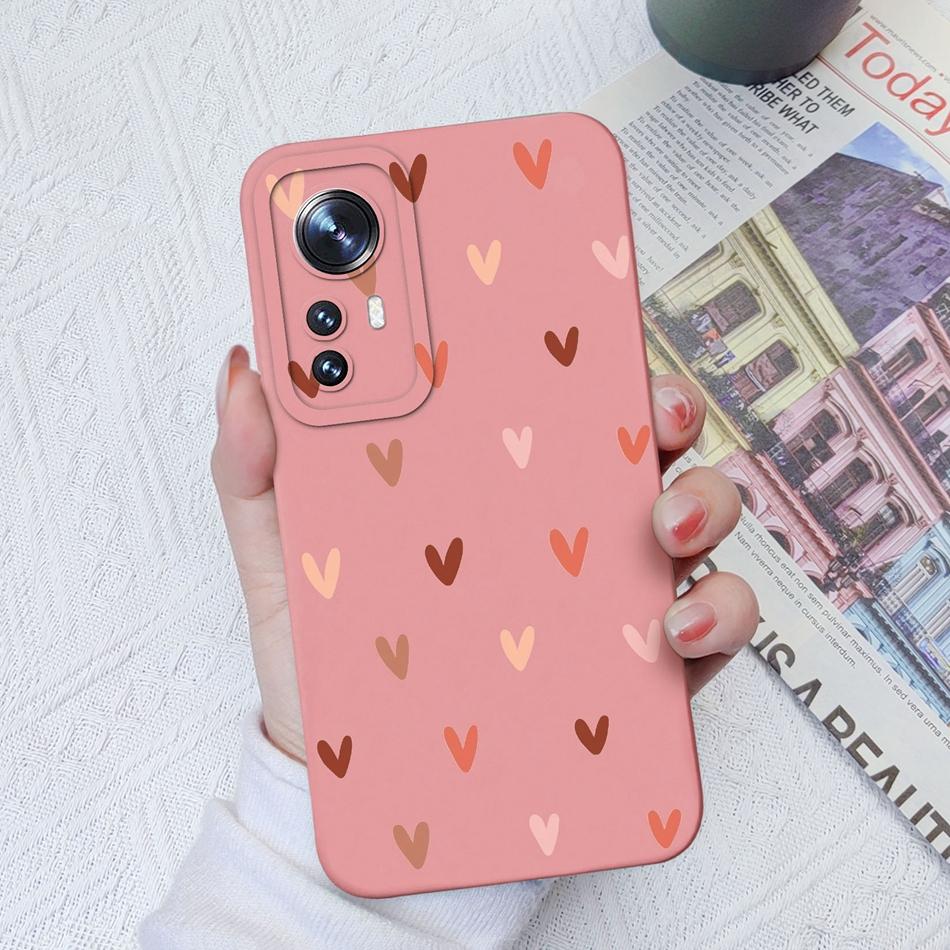 For Xiaomi 12 Pro Lite Ultra Phone Cases Butterfly Cat Heart Liquid Silicone Camera Protection Shell Cover For Xiaomi12 Bumper