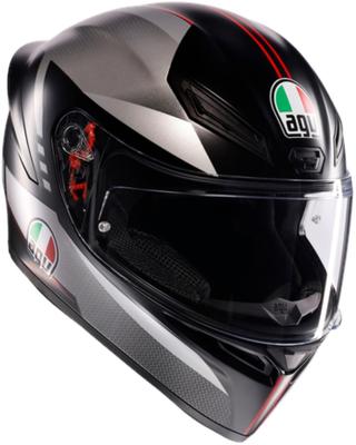 AGV Сертифицированный Asian Fit | K1 S JIST Asian Fit 034-LAP МАТОВЫЙ ЧЕРНЫЙ/СЕРЫЙ/КРАСНЫЙ S