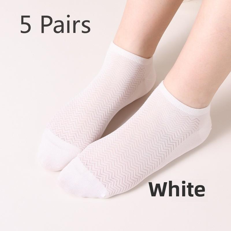5 пар женских весенне-летних мягких влагоотводящих удобных дышащих сетчатых женских носков-лодочек