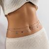 Sexy Double Layer Minimalism Metal Waist Chain for Women Fashion Geometric Sequins Belly Chain Summer Beach Body Jewelry Gifts