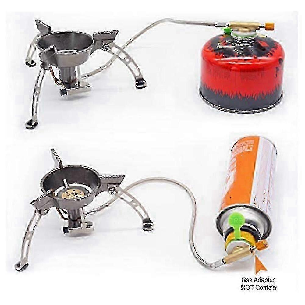 2025 Windproof Camping Gas Stove,3240W Portable Foldable Butane/Propane Backpacking Stove with Piezo Ig