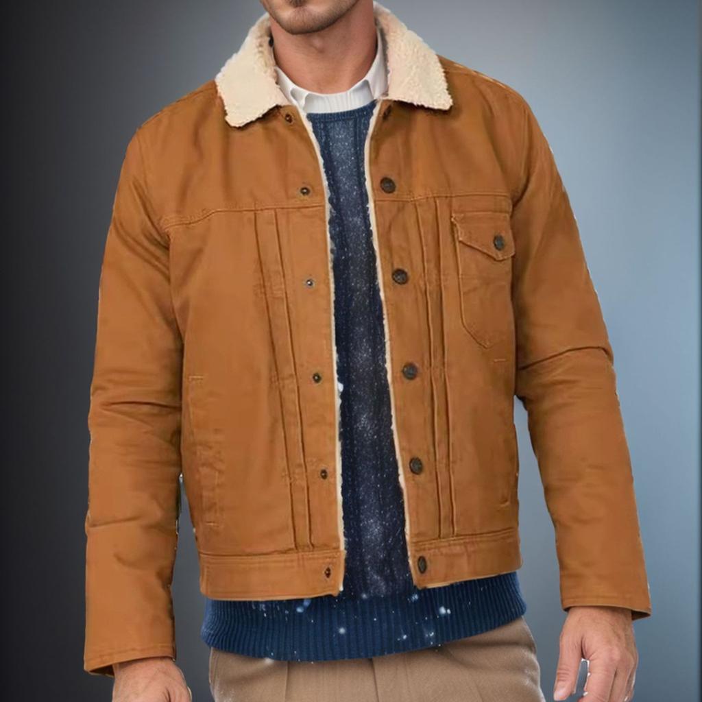 Мужская осенне-зимняя куртка с плюшевой подкладкой, хлопковая рабочая одежда, повседневное мужское пальто