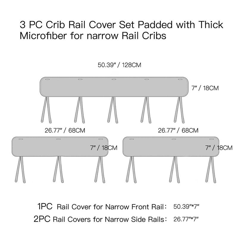 3 шт./компл. защитный чехол для детской кроватки, защита от столкновений, защитный чехол для края кроватки, защитный чехол для ограждения кровати