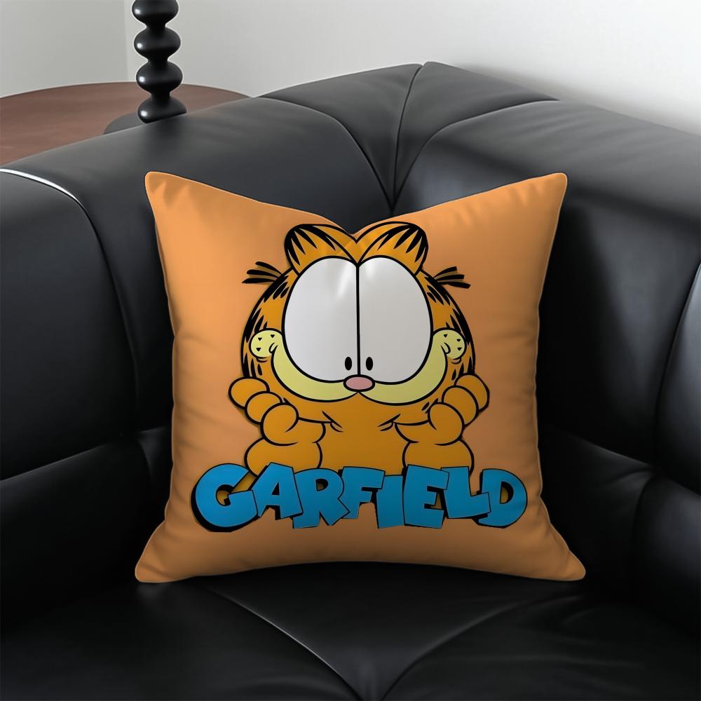 cartoon lazy GGarfieldS Cushion Cover Pillow Case Antidustmite Invisible zipper silky plush cushion