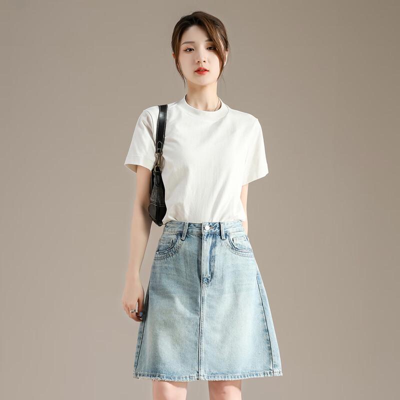 RAIN.CUN Women's Loose Fit Round Neck Short Sleeve T-shirt