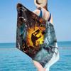 Dinosaur Moonlit Adventure Beach Towel, Super Soft Microfiber, Gift for Her/Him, Birthday, for Pool, Beach, Travel, Home Decor Fan gifts