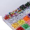 2025 Latest Model Letter Beads 6mm 10 Color Elastic Thread Big Hole Beads Set for Crafts M