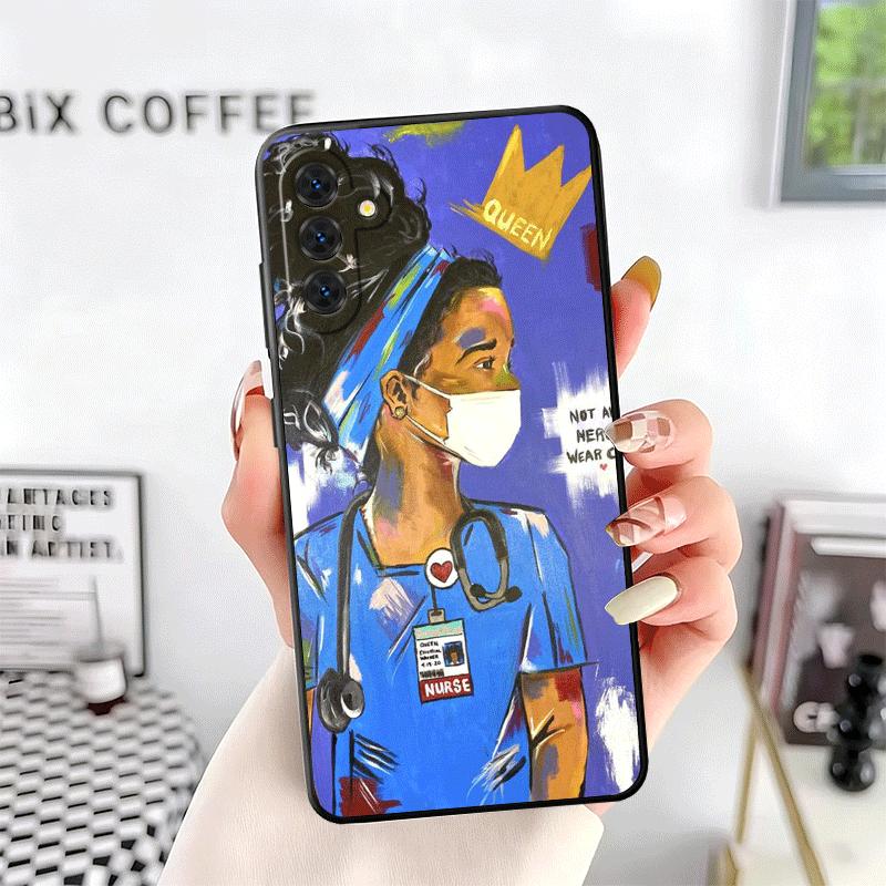 Мультяшный мягкий чехол для телефона Доктор Медсестра для Samsung A17 A37 A57 A16 A26 A36 A56 A15 A25 A35 A55 A14 A24 A34 A54 A13 A23 A33 A53 A52