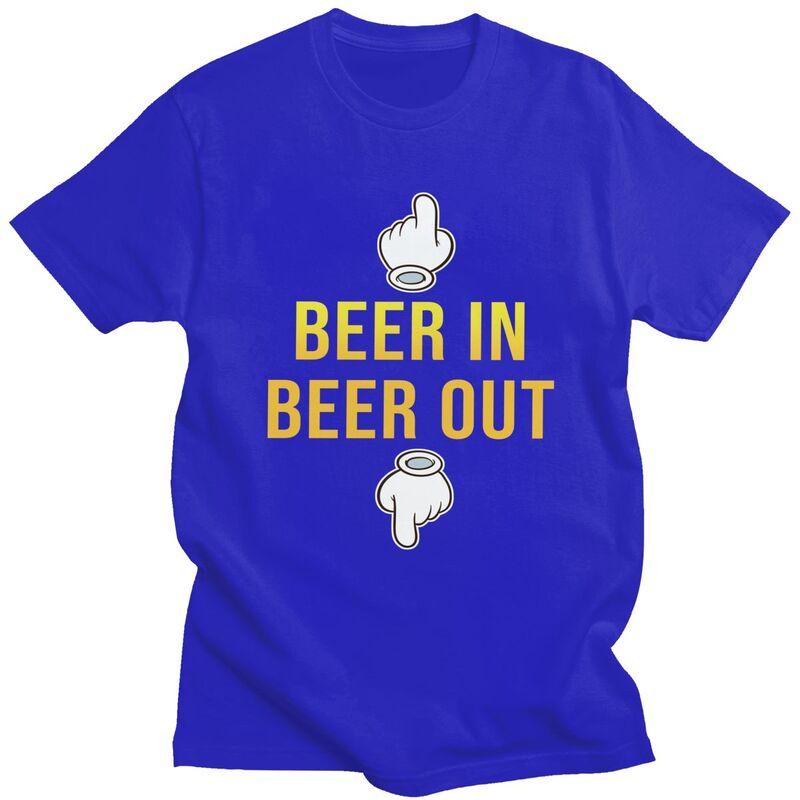 Мужские футболки с принтом 'Custom Beer In Beer Ou' 100% хлопок Повседневные футболки