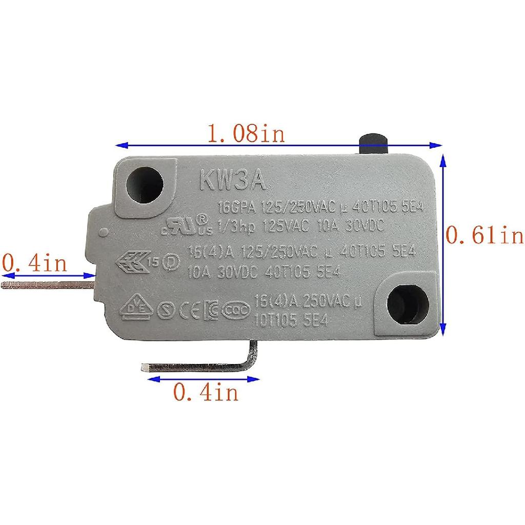KW3A Microwave Oven Door Switch 16A 125/250V Door Interloc (2 Normally Open and 1 Normally Close)