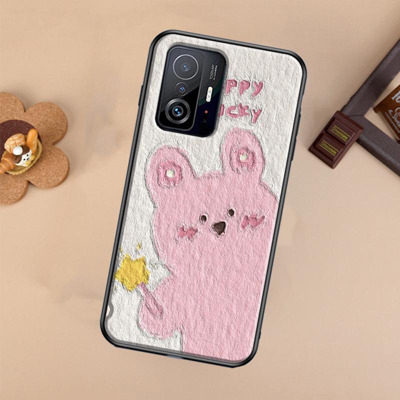 Милые Мишки Зайчик Масляная живопись Чехол Для Xiaomi 14T 11T 12T 13T Pro 13 14 Ultra POCO X7 Pro X3 X5 F3 F5 F6 M6 X6 Pro Чехол