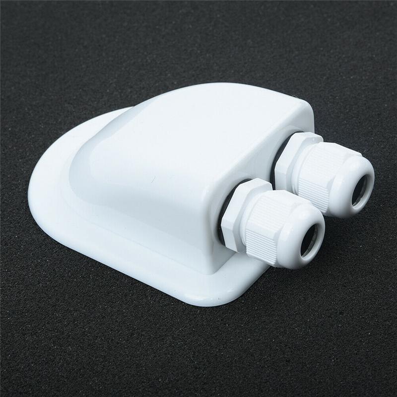 Солнечная двойная кабельная муфта ABS Фотоэлектрический кронштейн Распределительная коробка Кабельный ввод солнечной панели Белая пластиковая Детали для лодок и автофургонов
