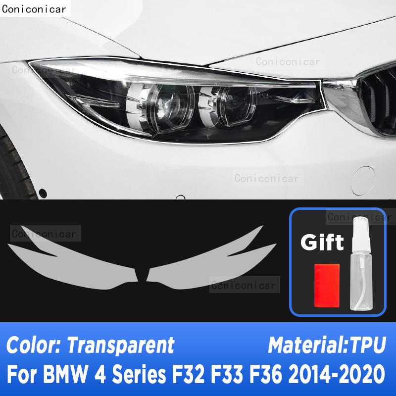 For BMW 4 Series F32 F33 F36 G22 G23 G26 Car Exterior Headlight Anti-scratch Front Lamp Transparent TPU Protective Film