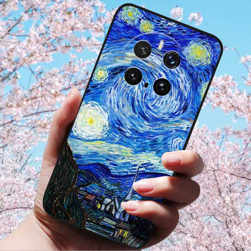 Чехлы для Honor Magic7 Pro / Magic7 5G 3D Рельефный Цветок Тиснение Мягкий Силикон Для Magic7 Pro Magic 7 3D Мультяшная Задняя Крышка Чехлы