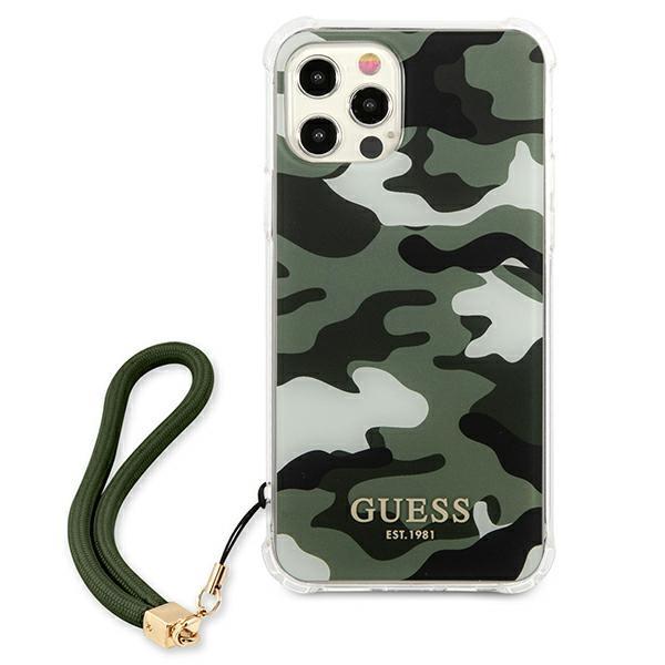 Etui do iPhone 12 Pro Max Guess Hardcase Camo Zielone