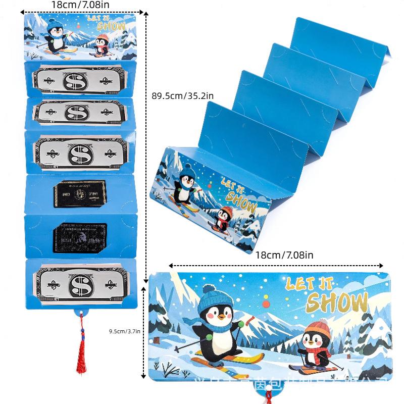 2 шт. Праздничный красный конверт 10-слотовый Рождественский мешочек для денег и зажим для подарочной карты Идеально подходит для Рождества, дней рождения и Дня благодарения