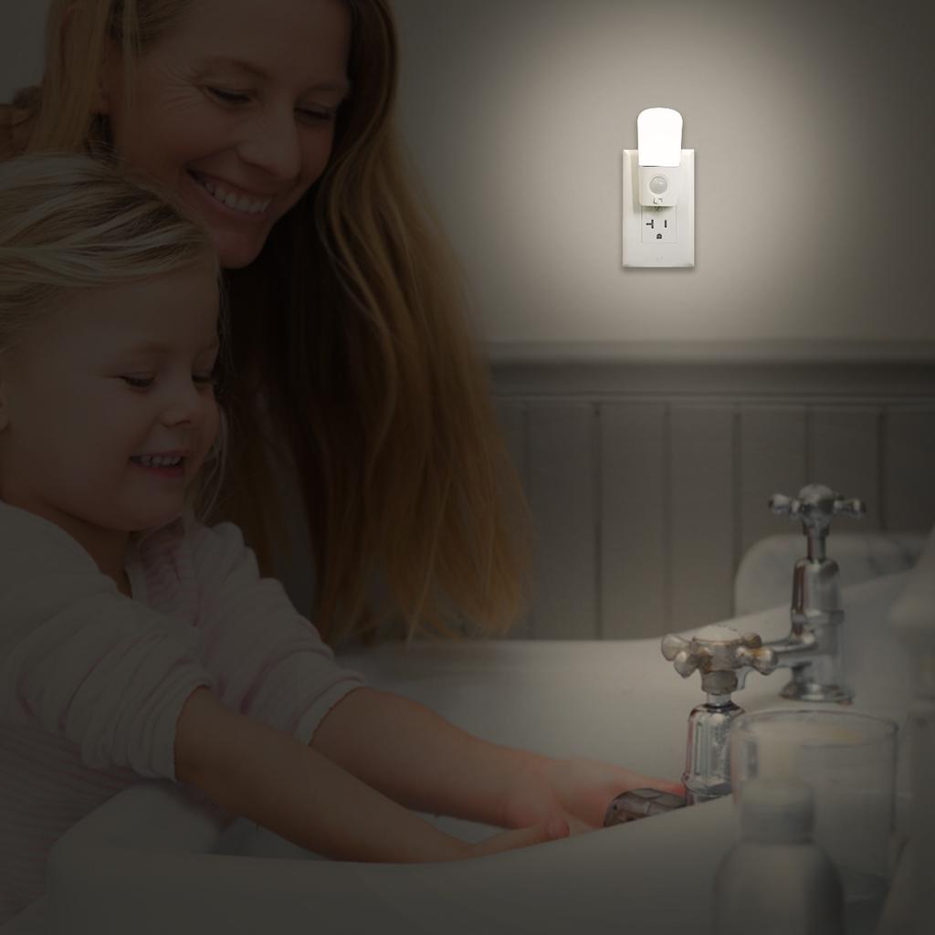 Оптовая цена завода 1 Вт 3000 К 5000 К PIR датчик движения США, ЕС, Великобритания, настенный светодиодный ночник для детей