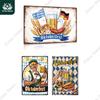 Putuo Decor Vintage Metal Tin Sign, Wall Art Deco Home Farmhouse Office Coffee Shop, Monie Black Oktoberfest, 7.9x11.8 Inches