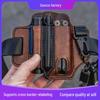 In-Stock Tactical EDC Tool Set: Leather Waist Bag with Flashlight & Keychain