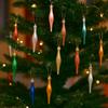 8pcs 9cm Xmas Spheres Ornaments Plastic Christmas Hanging Ice Cream  New Year Decor