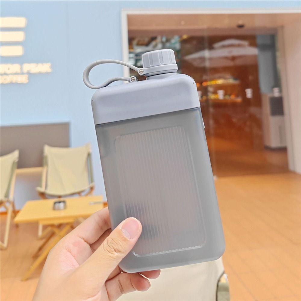 450ML Creative BPA Free Reusable Drink Bottle Flat Water Bottle Juice Cup Plastic