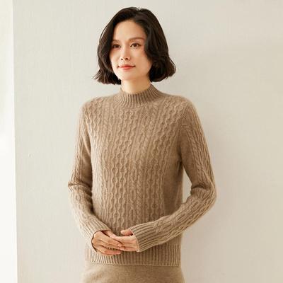 Женский кашемировый свитер Qinghe Cashmere 100% кашемир Осень и зима Кашемировый утолщенный пуловер Мягкий и теплый