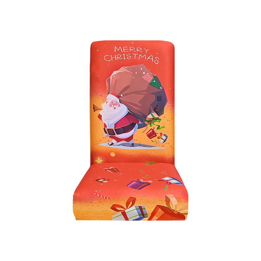 Рождественские чехлы на стулья, Высокоэластичные Съемные Моющиеся Чехлы-протекторы для сидений стульев Для Рождественского украшения Декор на Рождественскую тематику