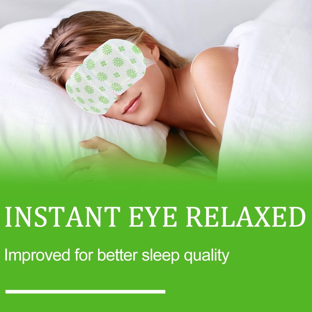 Маска для глаз с паром из полыни, горячая компрессионная маска для глаз для путешествий, отдыха, сна — самонагревающаяся, нежная для глаз, гипоаллергенная