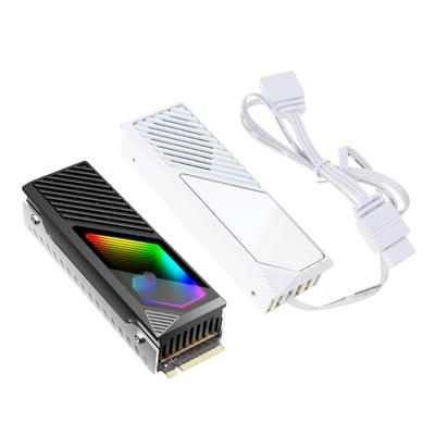 ARGB M.2 Радиатор для SSD, Алюминиевый 2280 M.2 5V 3Pin Адресуемый ARGB Синхронизация NVME Радиатор для M.2