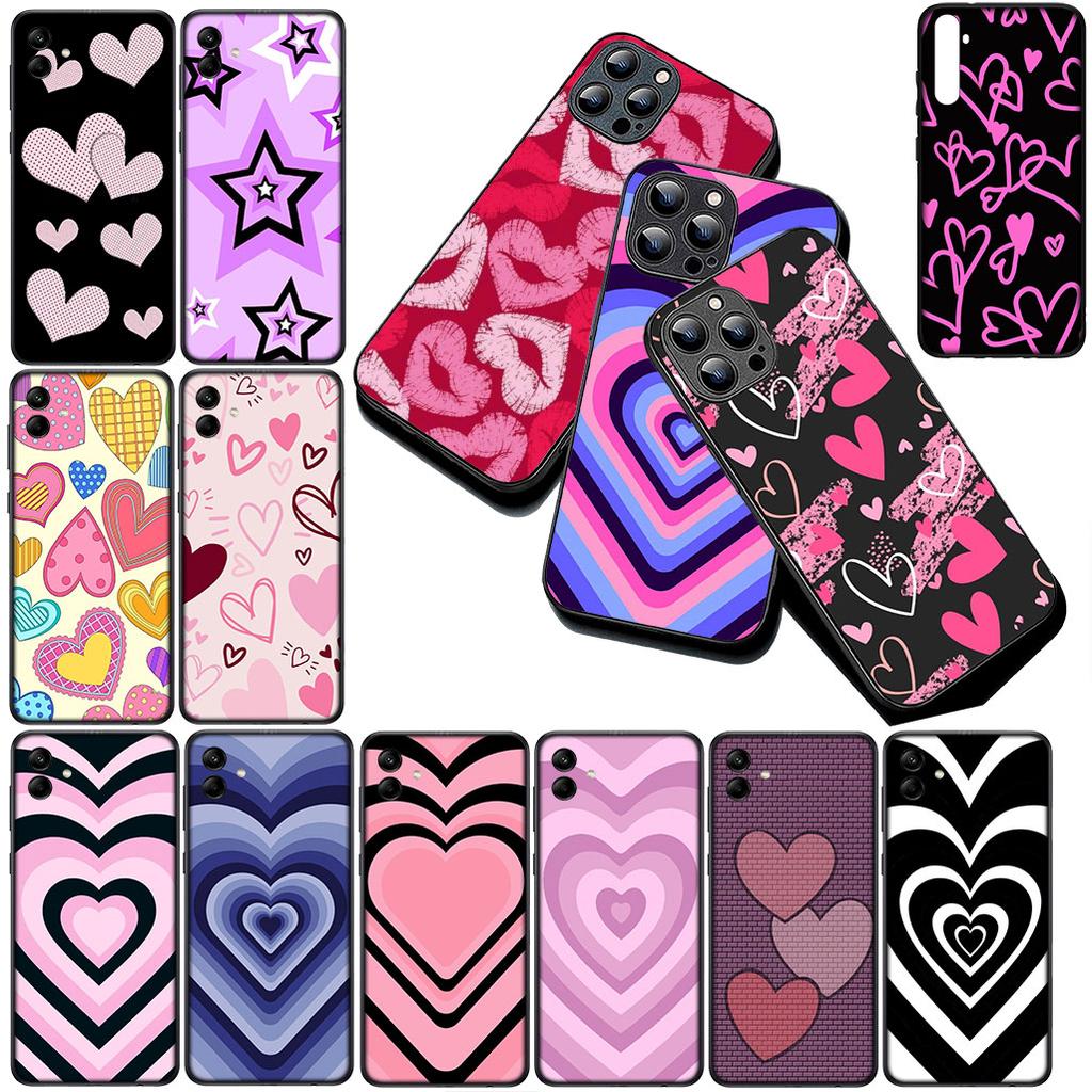Star Dark Red Heart Love Phone Case for Xiaomi Redmi Note 12 11 10 A3 Pro 10A 10C 12C Note12 5G 4G Protective Cover
