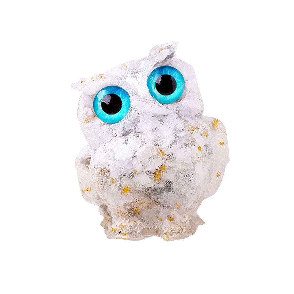 Natural Crystal Gravel Dripping Owl Ornaments Resin Crafts Home Decoration Gifts,owl Decoration