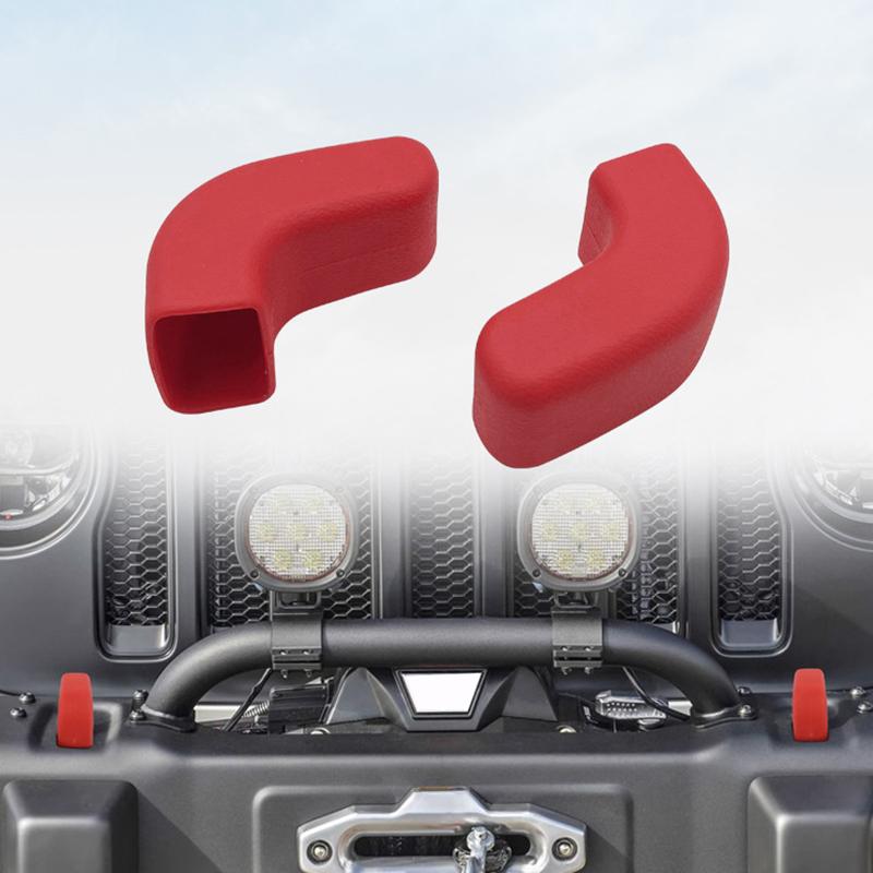 Car Front Bumper Tow Hook Cover Silicone Hook Cushion Protector Accessories For Jeep Wrangler JK JL Gladiator JT 2007-2024