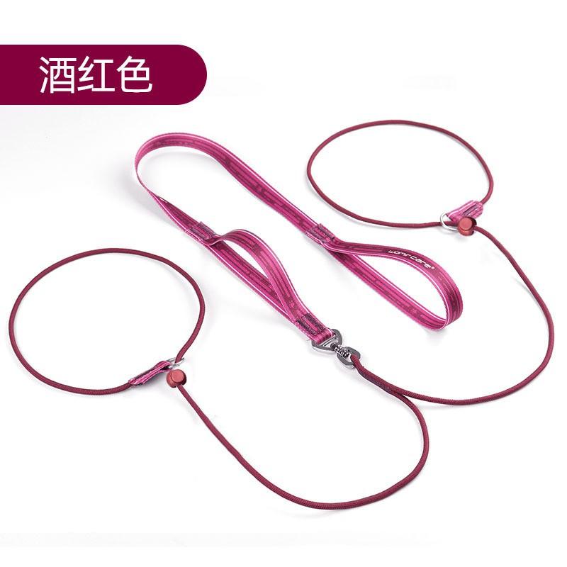 Dual Dog Leash Walking Two Dogs Simultaneously Nylon Non-Extendable Anti-Pull Heavy Duty Pet Lead With Handles