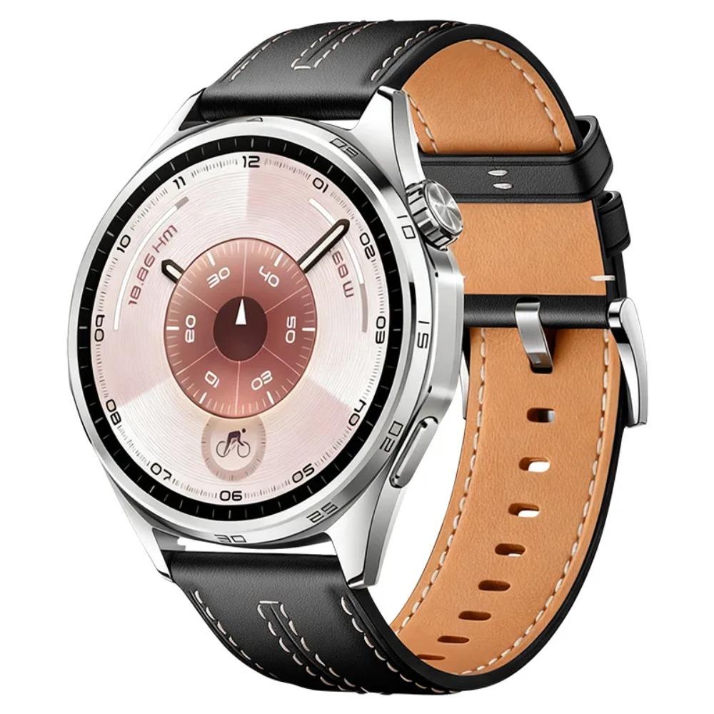 22-мм кожаный ремешок для Huawei Watch GT6/5 Pro GT6/5/4/3 46 мм Деловой браслет для Huawei Watch 5 4 46 мм Ремешок для часов