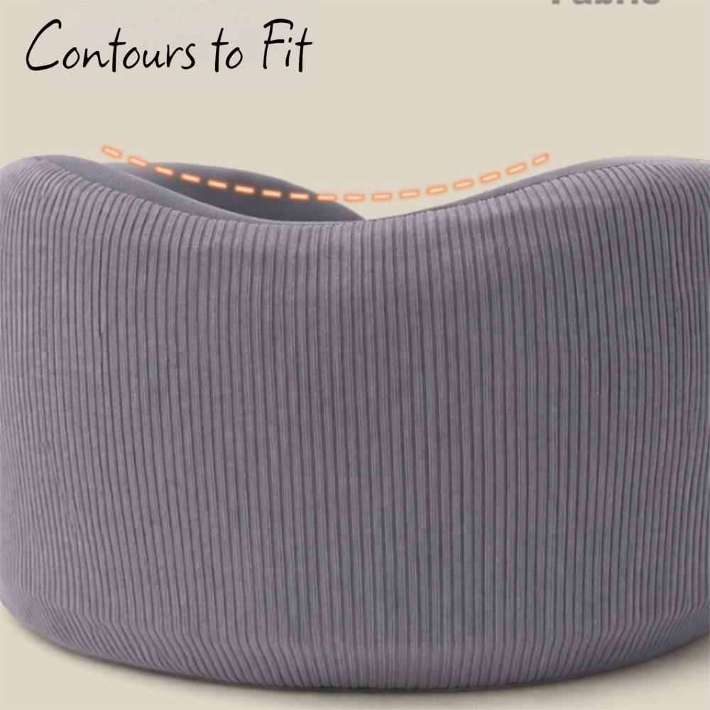 Lightweight Design Slow Rebound Foam Neck Pillow Travel Cushion With Massage Airplane Travel