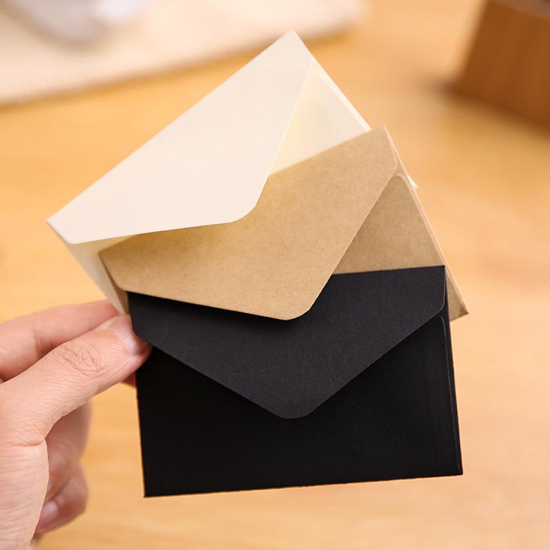 20pcs/Pack Mini Vintage Large Envelope Postcard Letter Stationery Paper Airmail School Office Gifts Kraft Envelopes 70x105mm