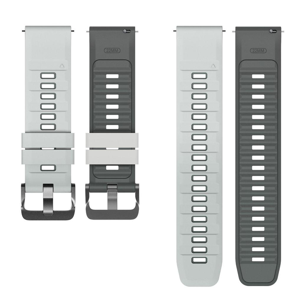 22mm Two-Color Silicone Watch Strap for Garmin 255/165 & Suunto Smartwatches